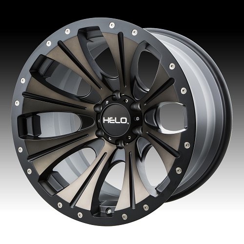 Helo HE901 Machined Black Dark Tint Custom Wheels Rims 1