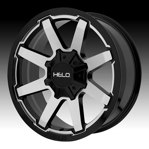 Helo HE909 Machined Black Custom Wheels Rims 1