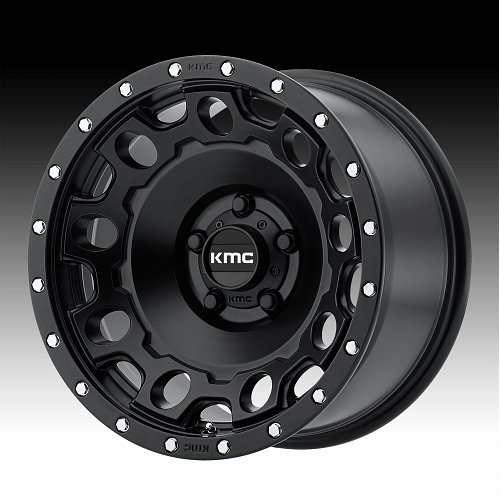 KMC KM529 Holeshot Satin Black Custom Wheels Rims 1
