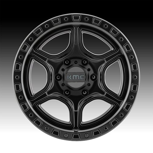 KMC KM539 Portal Satin Black Custom Wheels Rims 2