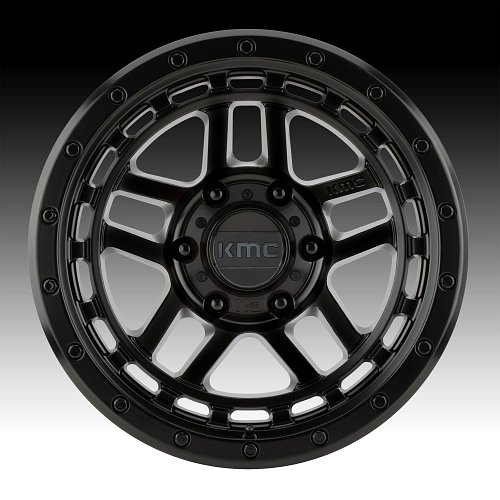 KMC KM540 Recon Satin Black Custom Wheels Rims 2