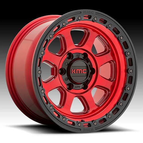 KMC Chase KM548 Candy Red Custom Wheels Rims 1