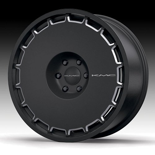 KMC KM689 Skillet Satin Black Milled Custom Wheels Rims 1