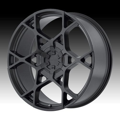 KMC KM695 Crosshair Satin Black Custom Wheels Rims 1