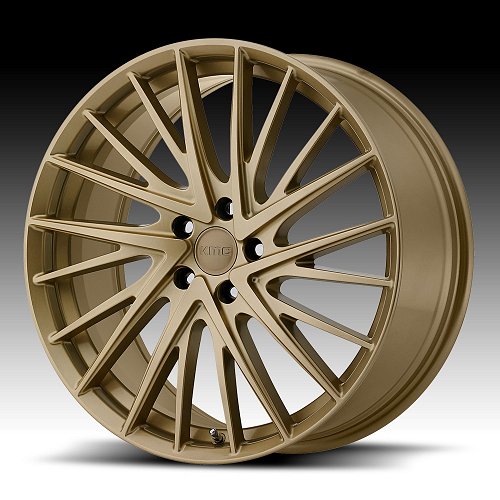 KMC KM697 Newton Gold Custom Wheels Rims 1