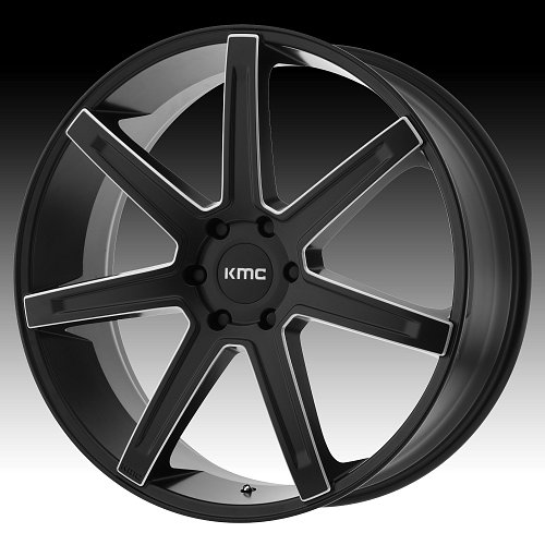 KMC KM700 Revert Satin Black Milled Custom Wheels Rims 1