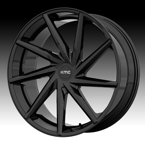 KMC KM705 Burst Gloss Black Custom Wheels Rims 1