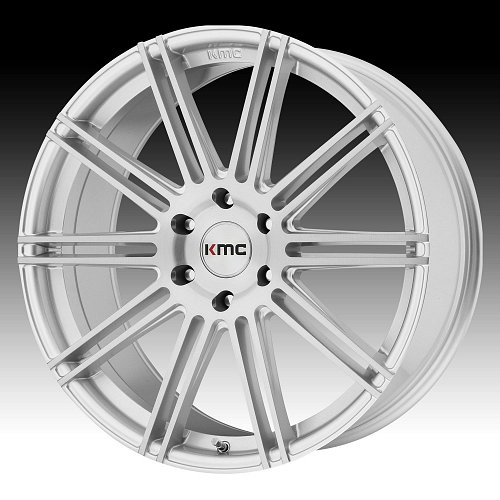 KMC KM707 Channel Brushed Silver Custom Wheels Rims 1