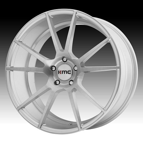 KMC KM709 Flux Brushed Silver Custom Wheels Rims 1
