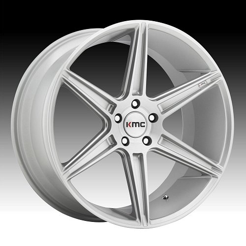 KMC KM711 Prism Silver with Brushed Face Custom Wheels Rims 1