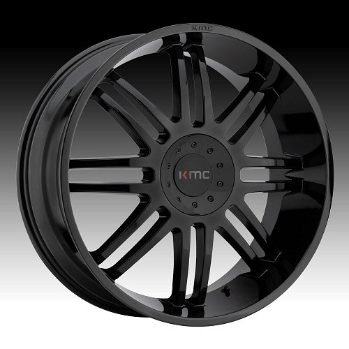 KMC KM714 Regulator Gloss Black Custom Wheels Rims 1