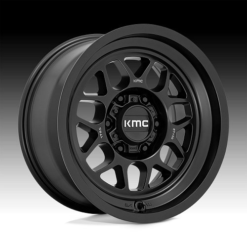 KMC KM725 Terra Satin Black Custom Truck Wheels 1