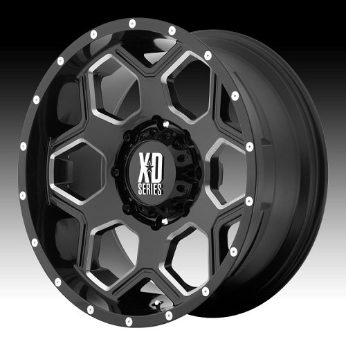 XD Series XD813 Gloss Black with Milled Accents Custom Wheels Rims 1