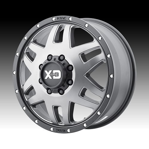 XD Series XD130 Machete Dually Satin Grey Custom Wheels Rims 1