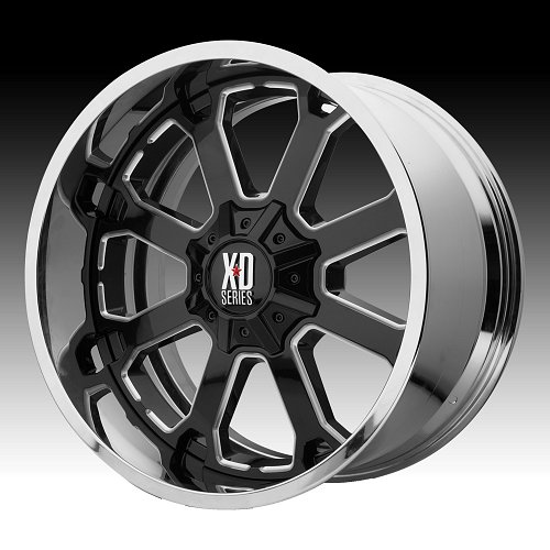 XD Series XD202 Buck 25 Black Milled / Chrome Custom Wheels Rims 1