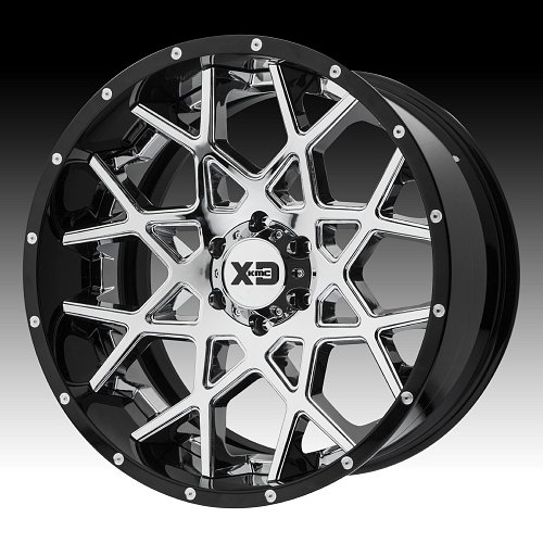 XD Series XD203 Chopstix Chrome / Black Custom Wheels Rims 1