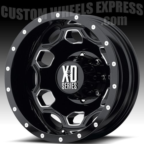 XD Series XD815 Battalion Dually Black with Milled Accents Custom Wheels Rims 2