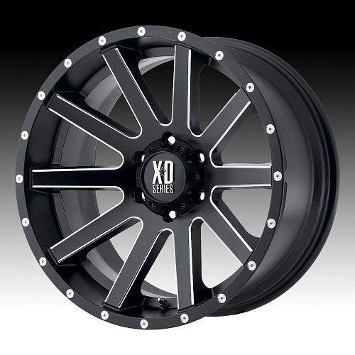 XD Series XD818 Heist Satin Black Milled Custom Wheels Rims 1