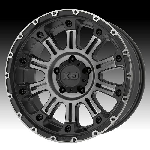 XD Series XD829 Hoss II Machined Black Grey Tint Custom Wheels Rims 1
