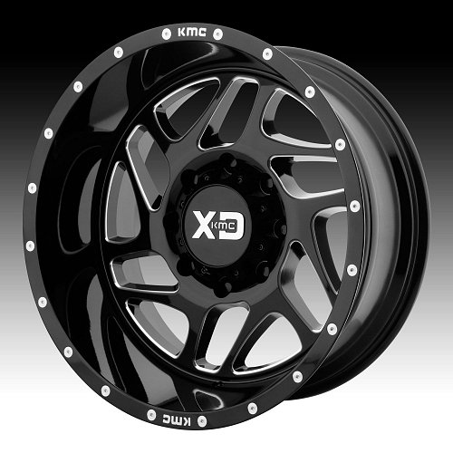 XD Series XD836 Fury Black Milled Custom Wheels Rims 1