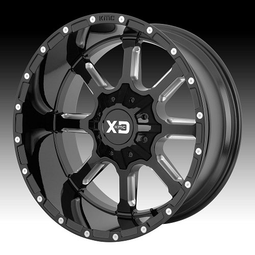 XD Series XD838 Mammoth Black Milled Custom Wheels Rims 1