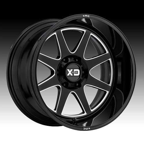 XD Series XD844 Gloss Black Milled Custom Wheels Rims 1