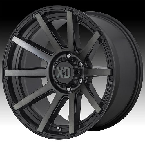 XD Series XD847 Outbreak Machined Black Grey Tint Custom Wheels Rims 1