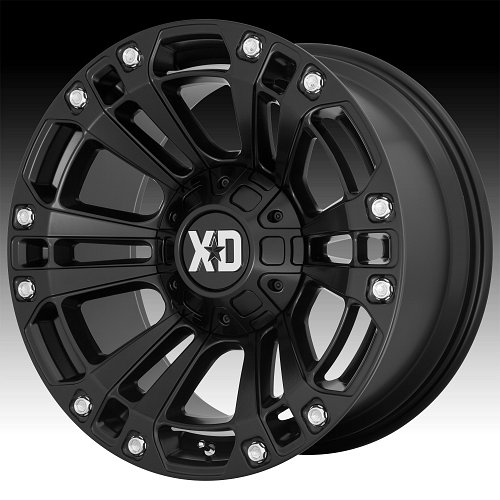 XD Series XD851 Monster 3 Satin Black Custom Wheels Rims 1