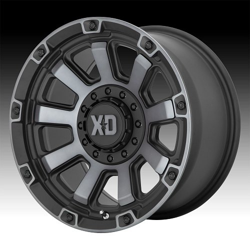XD Series XD852 Gauntlet Machined Satin Black Gray Tint Custom Wheels Rims 1