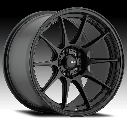 Konig Dekagram Semi-Matte Black Custom Wheels Rims 1