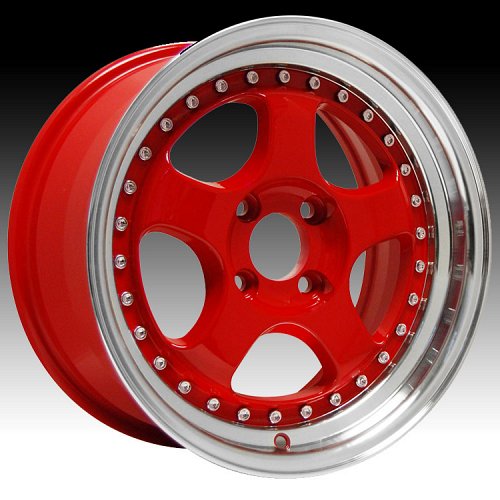 Konig Candy 22MR CA Gloss Red w/ Machined Lip Custom Rims Wheels 1