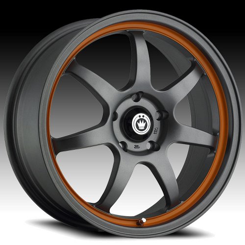 Konig Forward 23G FO Matte Grey w/ Orange Stripe Custom Rims Wheels 1