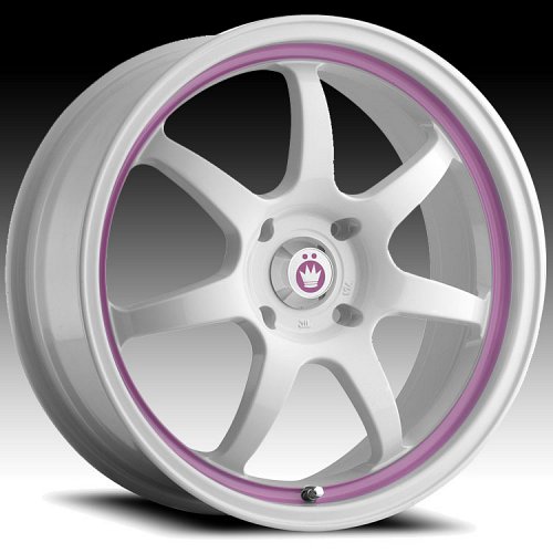Konig Forward 23W FO White w/ Pink Stripe Custom Rims Wheels 1