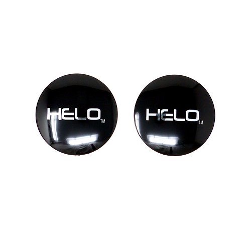 878L90GB / Helo Gloss Black Logo for 5/6 Lug Cap (2pk) 1