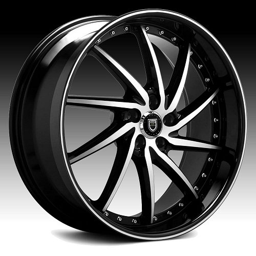 Lexani Artemis Machined Black Custom Wheels Rims 1