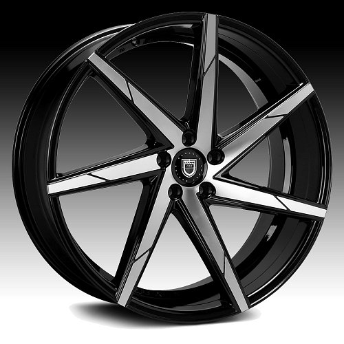 Lexani CSS-7 Gloss Black Machined Custom Wheels Rims 1