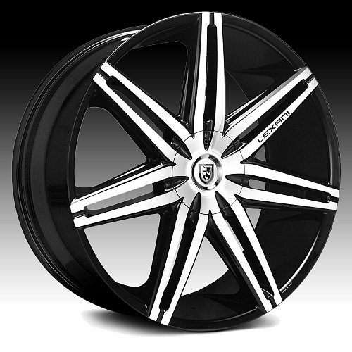 Lexani Johnson II Gloss Black Machined Custom Wheels Rims 1