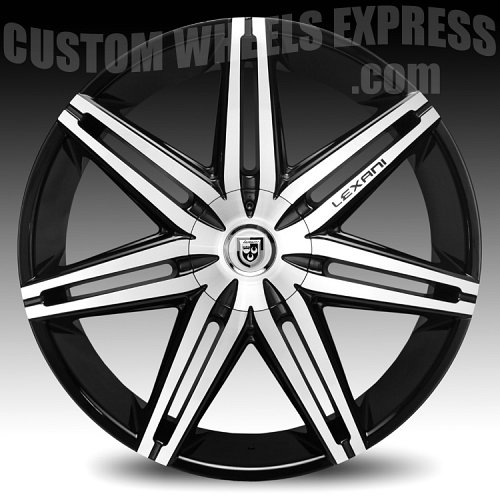 Lexani Johnson II Gloss Black Machined Custom Wheels Rims 2