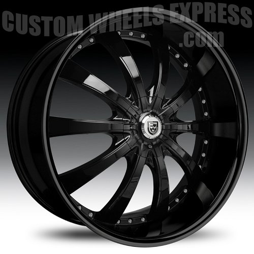 Lexani LSS-10 Full Gloss Black Custom Wheels Rims 1