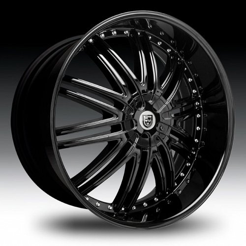 Lexani LX-10 Full Gloss Black Custom Wheels Rims 1