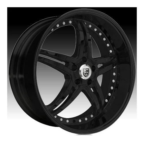 Lexani LX-15 Full Gloss Black Custom Rims Wheels 1