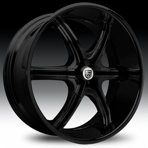 Lexani LX-6 Full Gloss Black Custom Rims Wheels 1