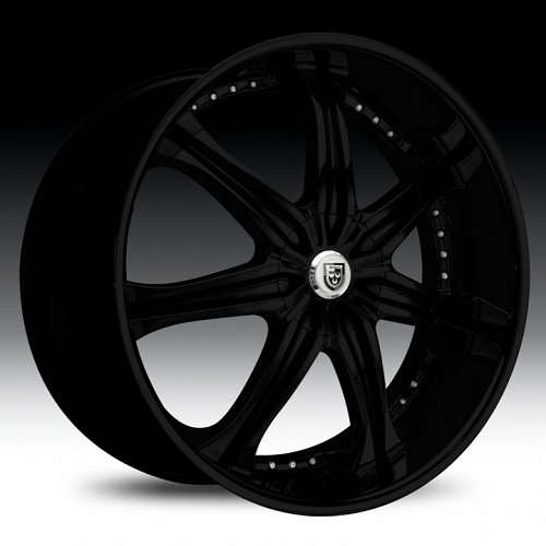 Lexani LX-7 Full Gloss Black Custom Rims Wheels 1