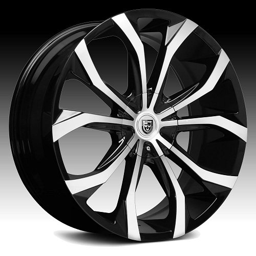 Lexani Lust Gloss Black Machined Custom Wheels Rims 2