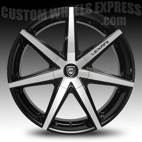 Lexani R-Seven Gloss Black Machined Custom Wheels Rims 2