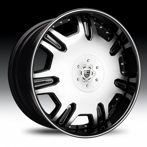 Lexani Radiant Machined Gloss Black w/ Pinstripe Custom Rims Wheels 1