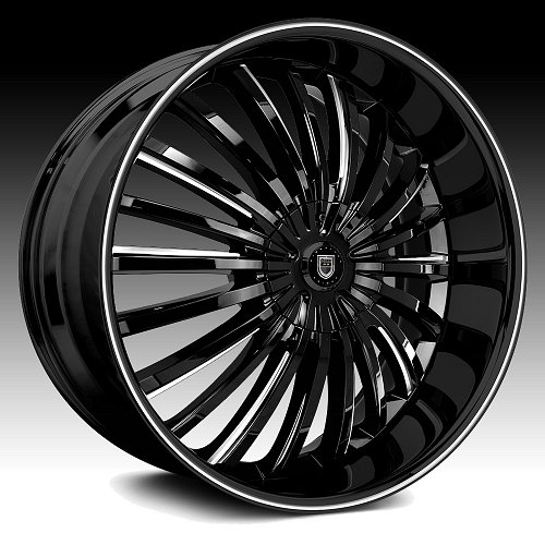 Lexani Royal Gloss Black with Milled Custom Wheels Rims 1