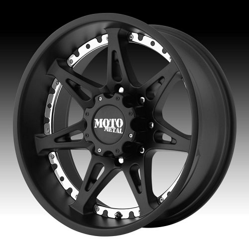 Moto Metal MO961 Satin Black w/ Chrome and Red Inserts Custom Wheels Rims 1