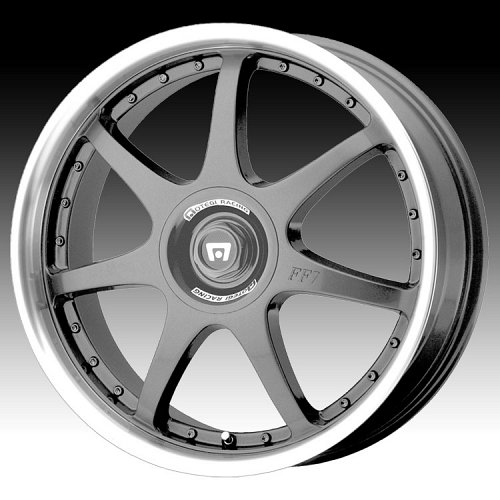Motegi Racing MR2371 2371 FF7 Gunmetal w/ Machined Lip Custom Rims Wheels 1