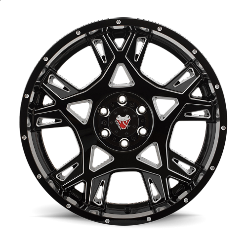 Mamba M24 Gloss Black Milled Custom Wheels Rims 2